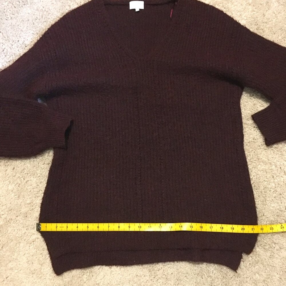 Gentle Fawn Hartley Textured Knit Sweater | Merlot Burgundy | Size Small - Picture 14 of 16